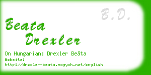 beata drexler business card