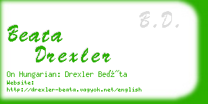 beata drexler business card